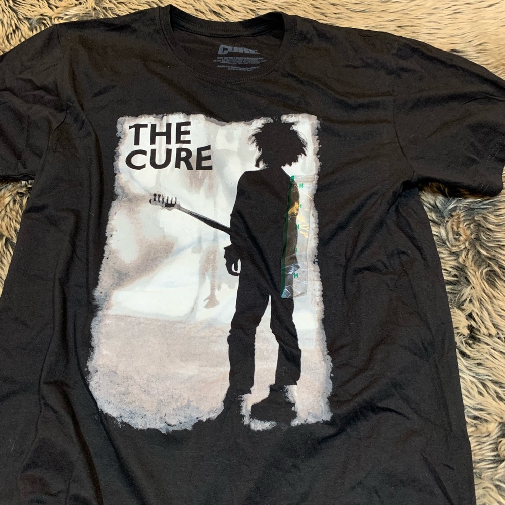 The Cure/Robert Smith Fandom Black Short Sleeve T Shirt Size M NWT
